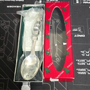 Reed & Barton A Christmas Carol Engraved Silver Plated Collector Spoon, 1995